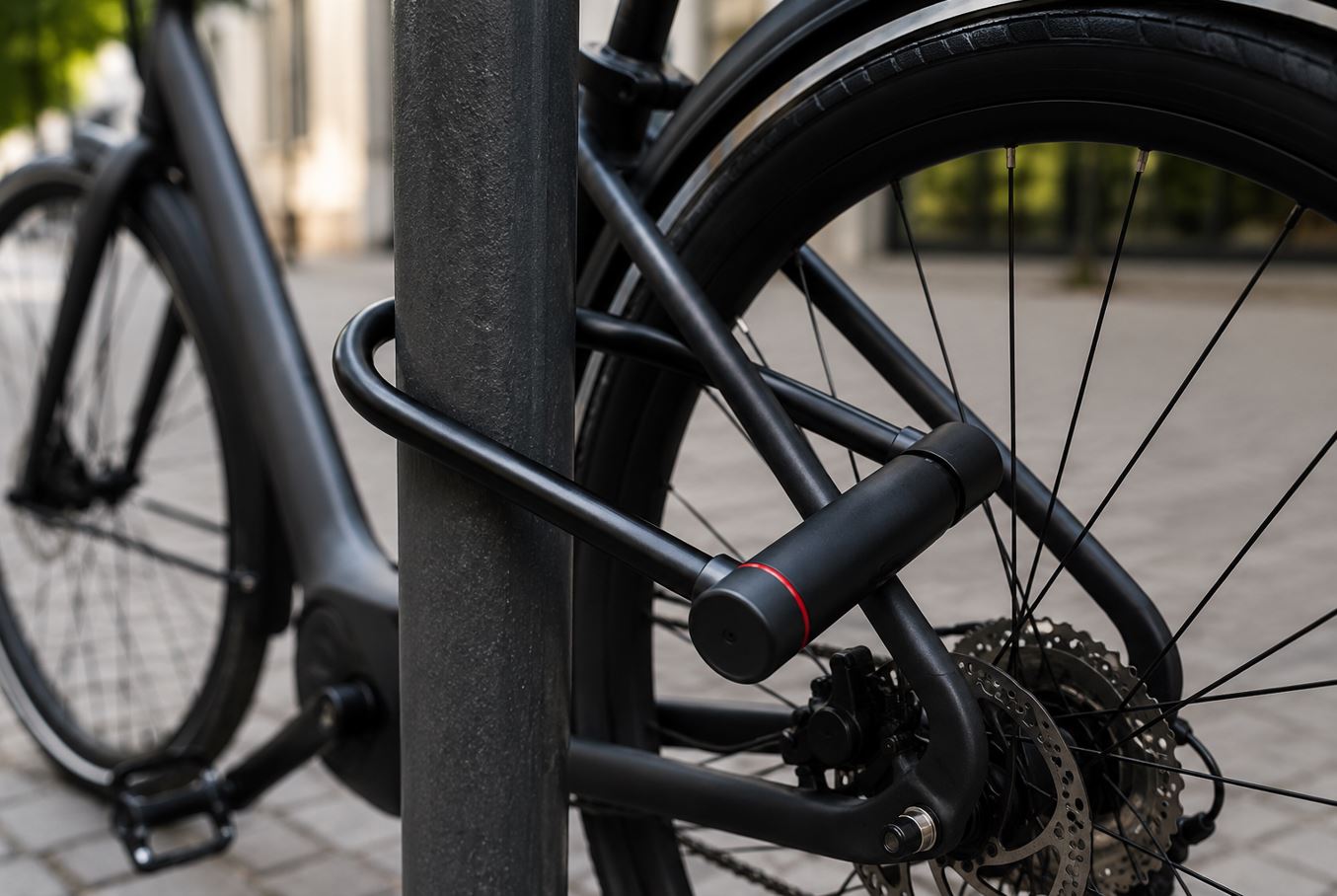 Vélo attaché avec antivol homologué